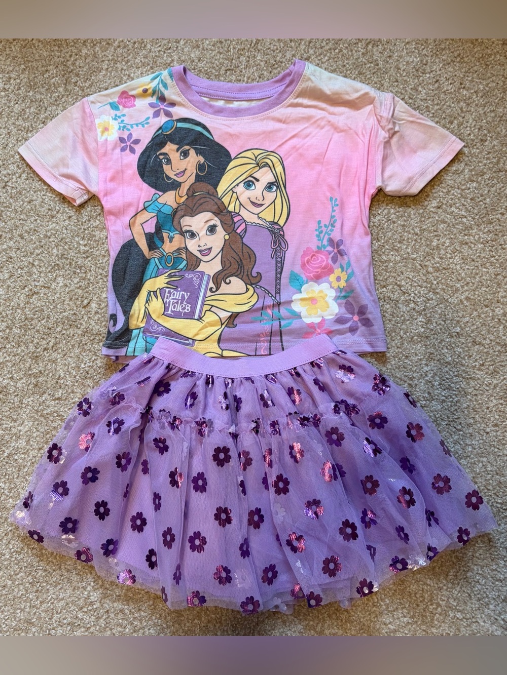 Disney Princess 2 Piece Outfit, Size Toddler Size New